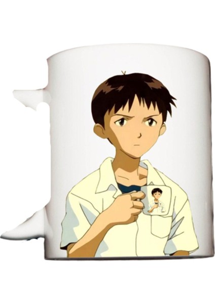 Anime Evangelion Shinji Iki Tarafı Baskılı Kupa Bardak