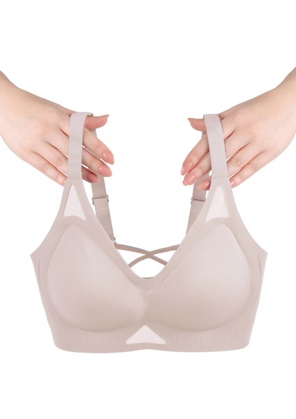 Balensiz Push Up Dikişsiz Çıkarılabilir Pedli Nefes Alan Sporcu Sütyen