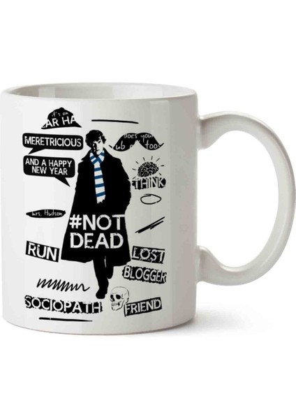 Sherlock Holmes 2 Iki Tarafı Baskılı Kupa Bardak