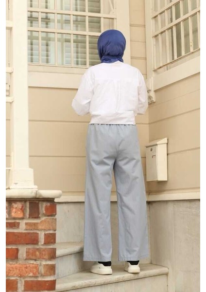 1105-LASTIKLI Denim Pantolon Açık Mavi modelleri