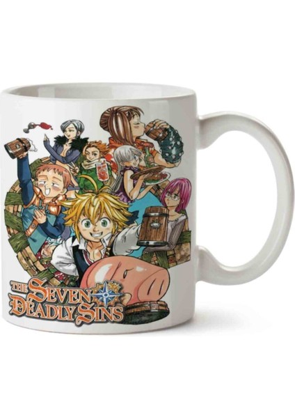 7 Pecados Capitais Nanatsu Seven Deadly Sins Iki Tarafı Baskılı Kupa Bardak