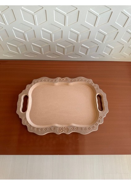 Boyanabilir Ham Mdf Tepsi, Kahverengi, Şık ve Kullanışlı Dekoratif Ürün fiyatları