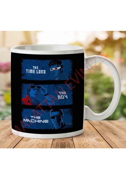 Time Traveller Club Doctor Who Back To The Future Terminator Iki Tarafı Baskılı Kupa Bardak