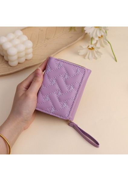 Patlayan Bayan Kısa Cüzdan Ins Bayan Kore Moda Nakış Aşk Öğrenci Bozuk Para Cüzdanı % 30 Indirim Kart Çantası (Yurt Dışından)