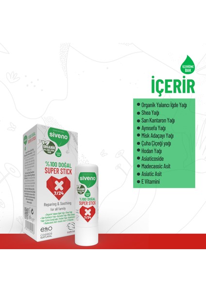 %100 Doğal Super Stick Anlık Yatıştırıcı Onarıcı Organik Yalancı İğde Yağlı Bitkisel 6 G fırsatları