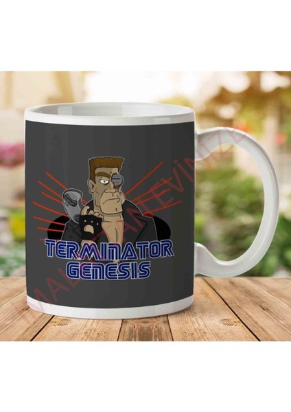 1-2205 The Terminator Sega Genesisjpeg Iki Tarafı Baskılı Kupa Bardak
