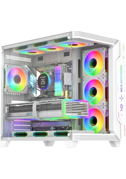 Sirius White Argb Panel 7x Fan Kumanda ve Kontrolcü Atx Boş Bilgisayar Kasası Beyaz fiyatları