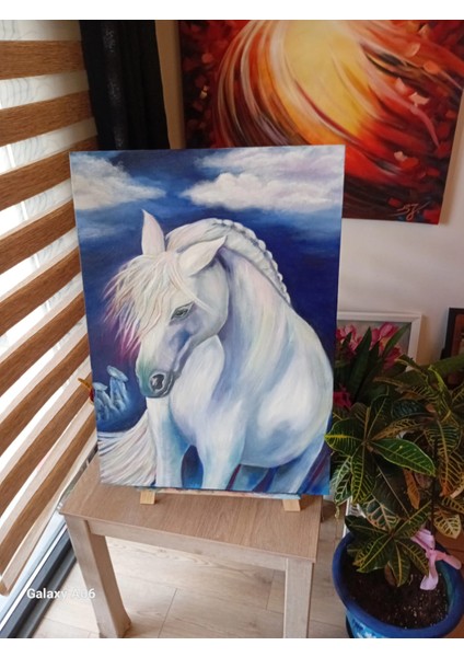 Kapadokya Gecesi ve At Konulu Estetik Dekoratif Yağlı Boya Tablo fırsatları