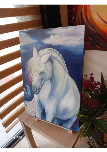 Kapadokya Gecesi ve At Konulu Estetik Dekoratif Yağlı Boya Tablo indirimleri