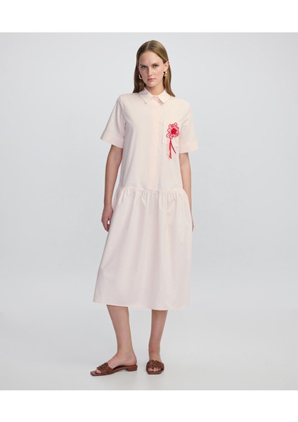 Büzgülü Midi Elbise IS1250002442039