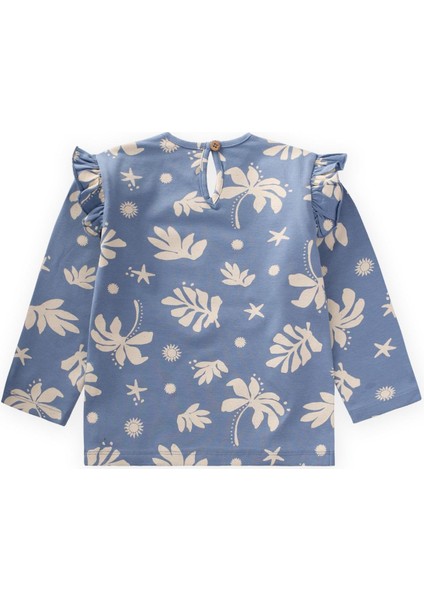 Desenli Uzun Kollu T-Shırt 2-10 Yaş Mavi fiyatları