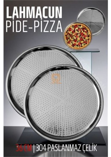 36 cm Pide ve Lahmacun Pişirme Tepsisi, 2'li, Bej Renk