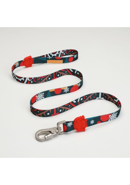 Dogs Reindeer Köpek Gezdirme Kayışı Kırmızı/Yeşil Tasması L