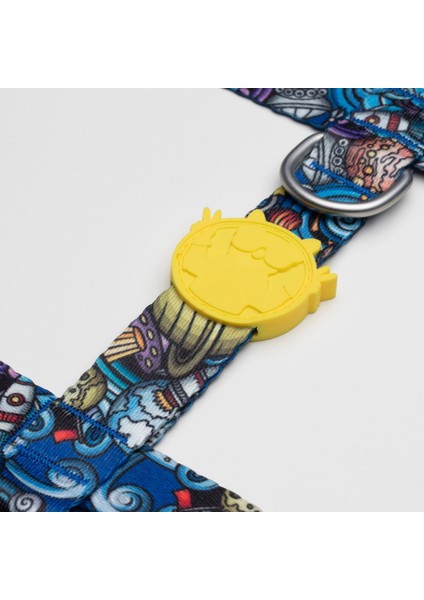 Lindo Dogs Apollo H Tipi Köpek Göğüs Tasması Mavi/Sarı Beden Larg fiyatları