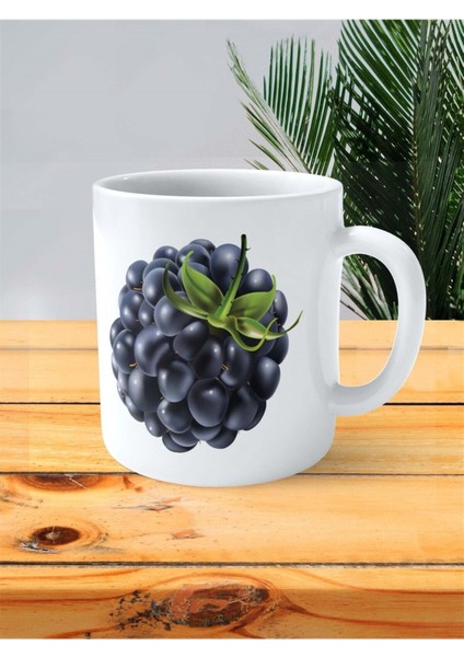 Böğürtlen Baskılı Kupa Bardak Kişiye Özel Model 3