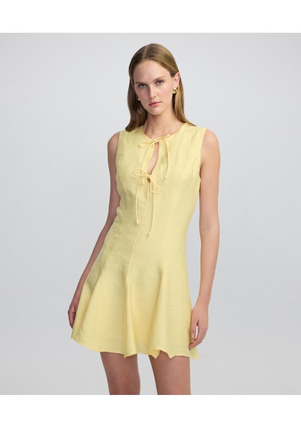 Çift Fiyonklu Mini Elbise IS1250002734087