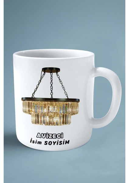 Avizeci Baskılı Kupa Bardak Çift Taraflı Baskı Kişiye Özel Model 4