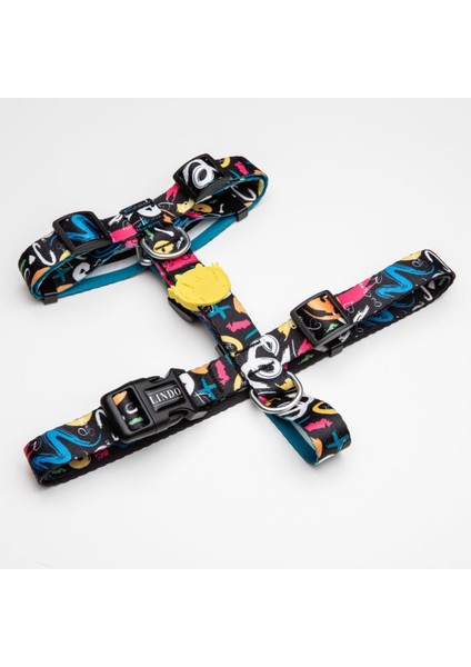 Lindo Dogs Enjoy H Tipi Köpek Göğüs Tasması Renkli Beden Large