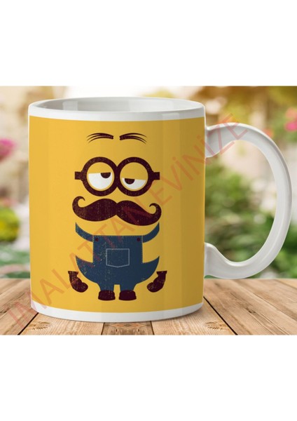 Mınyonlar Tasarımlı Iki Tarafı Baskılı Kupa Bardak