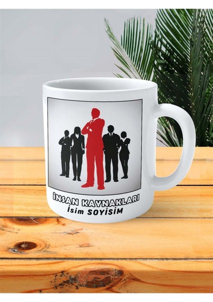 Insan Kaynakları Meslek Baskılı Kupa Bardak Çift Taraflı Baskı Kişiye Özel Model