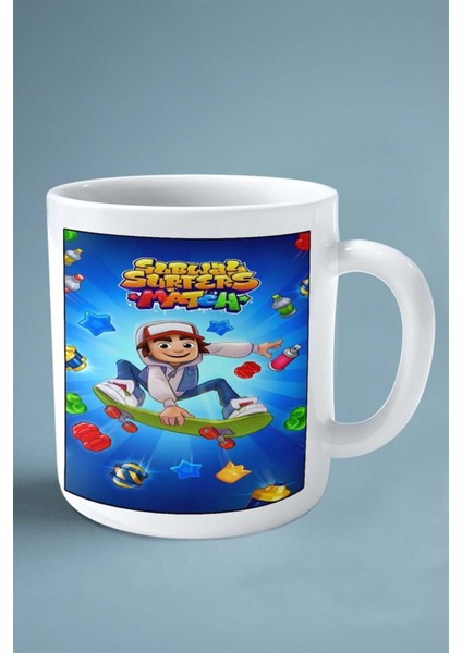 Subwaysurfers Oyun Baskılı Kupa Bardak Çift Taraflı Baskı Kişiye Özel Model 9