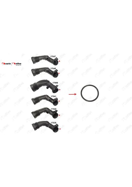 Turbo Borusu Contasi C4-2008-208-301 Nifea 9810921180/ 1434.G3/ 1434.F7/ Ds, Fıat, Cıtroen, Mıtsubıshı, Peugeot, Opel, Vauxhall, Toyota 17542