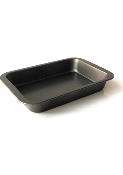 42X27 cm Siyah Yapışmaz Dikdörtgen Fırın Tepsisi, Dayanıklı ve Kullanışlı.