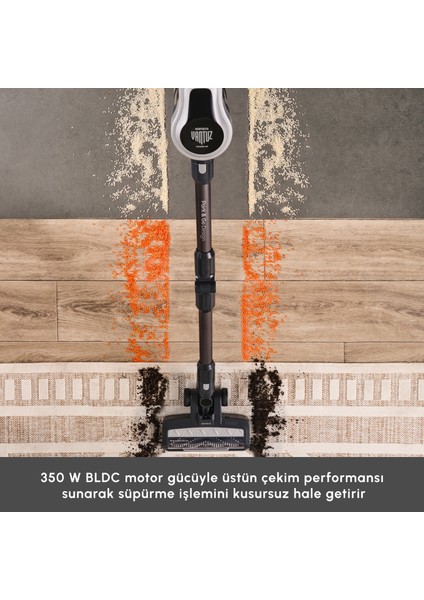Vantuz Power Up Max Dikey Süpürge Silver fırsatları