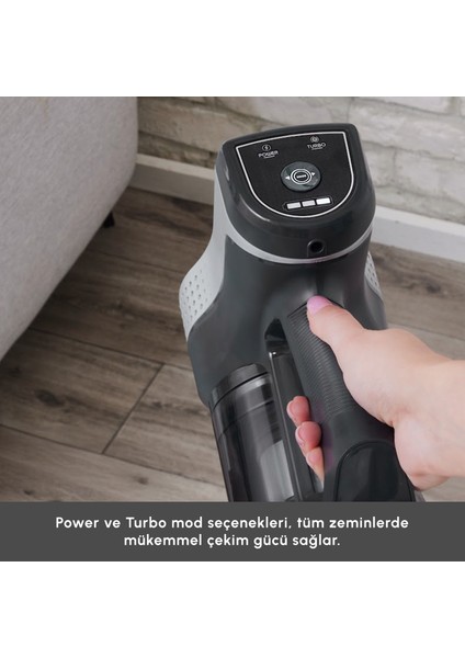 Vantuz Power Up Max Dikey Süpürge Silver