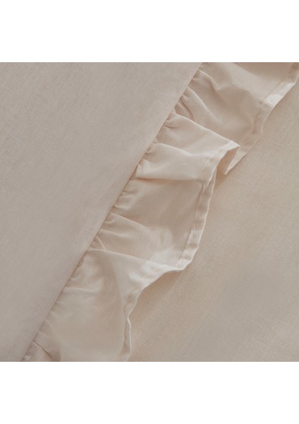 Pure Ruffle %100 Pamuk King Size Nevresim Takımı Ekru modelleri