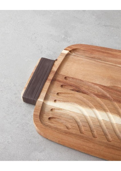 Kahverengi Akasya Tepsi 34X21 Cm, Şık ve Kullanışlı Ev Aksesuarı fiyatları