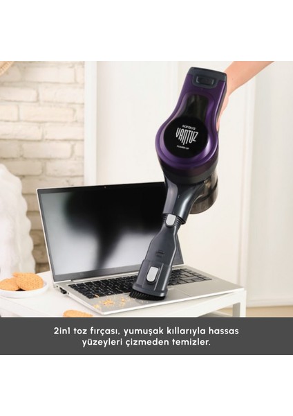 Vantuz Power Up Max Dikey Süpürge Grape Purple