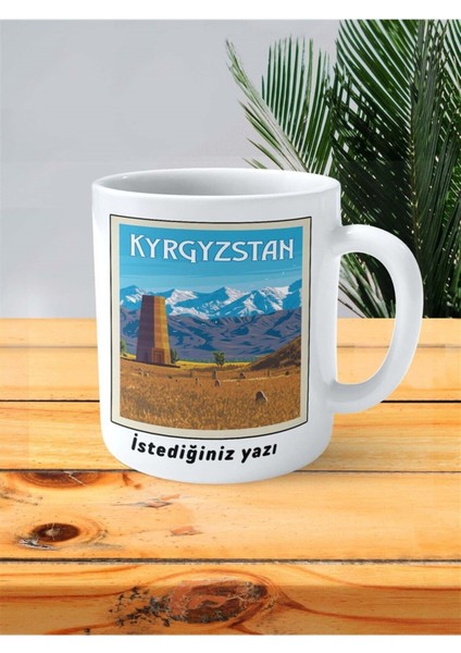 Kyrgyzstan Kırgızistan Baskılı Kupa Bardak Kişiye Özel Desen fiyatları