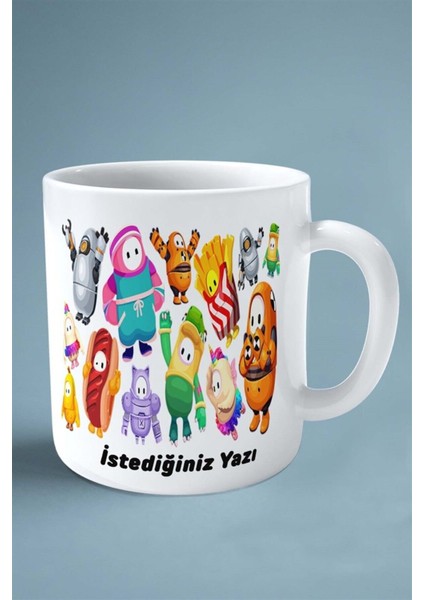 Fallguys Oyun Baskılı Kupa Bardak Çift Taraflı Kişiye Özel Model 4 fiyatları