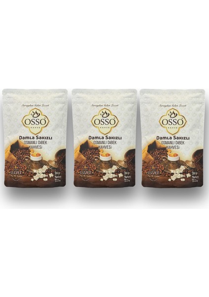 3'lü Damla Sakızlı Osmanlı Dibek KAHVESI(3X200=600GR)