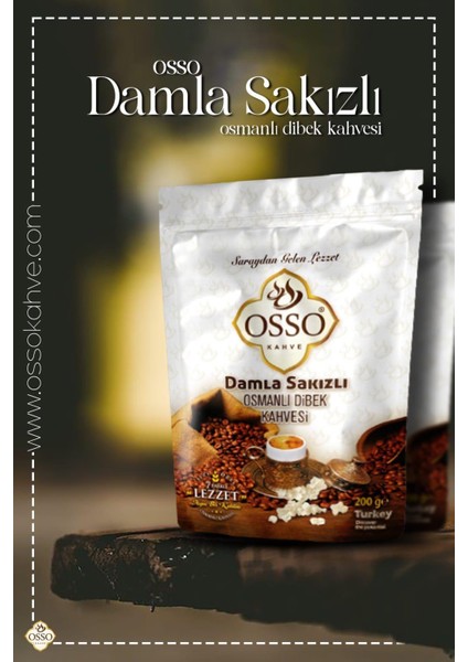 3'lü Damla Sakızlı Osmanlı Dibek KAHVESI(3X200=600GR) fiyatları