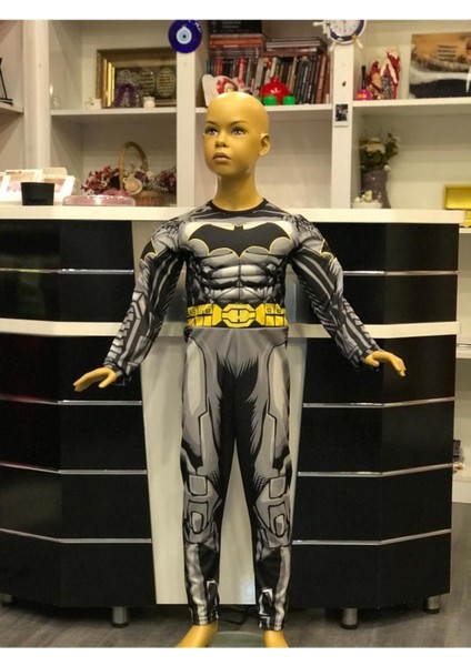 Maskeli ve Pelerinli Kahraman Kostümü, Siyah Renk, Çocuklar ve Yetişkinler Için Ideal