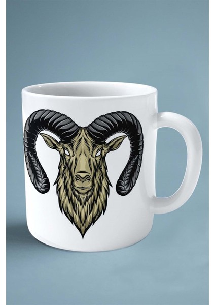 Keçi Baskılı Kupa Bardak Çift Taraflı Kişiye Özel Model 6