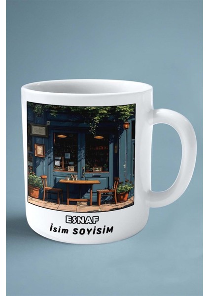 Esnaf Meslek Baskılı Kupa Bardak Çift Taraflı Baskı Kişiye Özel Model 4