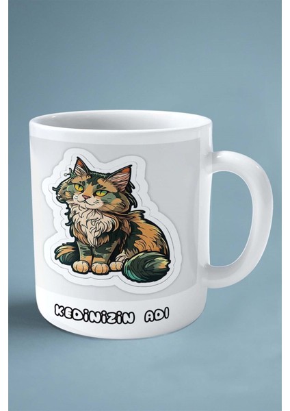 Maine Coon Kedi Isimli Kişiye Özel Baskılı Kupa Bardak Model 21 fiyatları