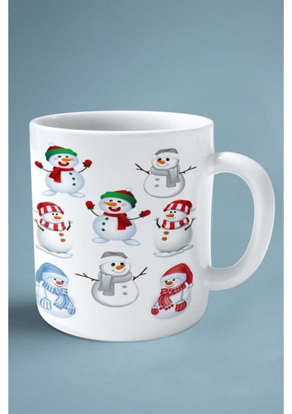 2024 Yılbaşı Noel Isimli Baskılı Kupa Bardak 8 Kardan Adam fiyatları