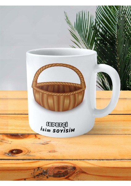 Sepetçi Meslek Baskılı Kupa Bardak Çift Taraflı Baskı Kişiye Özel Model 2
