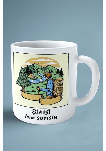 Çiftçi Rençber Meslek Baskılı Kupa Bardak Çift Taraflı Baskı Kişiye Özel Model 8