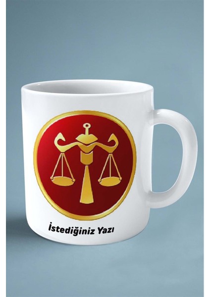 Terazi Burcu Baskılı Kupa Bardak Çift Taraflı Baskı Kişiye Özel Model 3 fiyatları