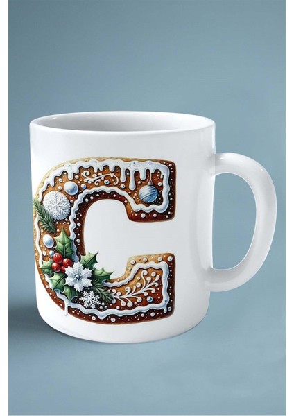 Noel Yeni Yıl Yeniyıl Hediye Isimli Kişiye Özel 2024 Baskılı Kupa Bardak C Harfi fiyatları