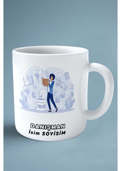 Dalgıç Dalışçı Meslek Baskılı Kupa Bardak Çift Taraflı Baskı Kişiye Özel Model 23