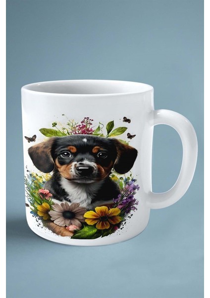 Köpek Çift Taraflı Baskılı Kupa Bardak Kişiye Özel Kulak