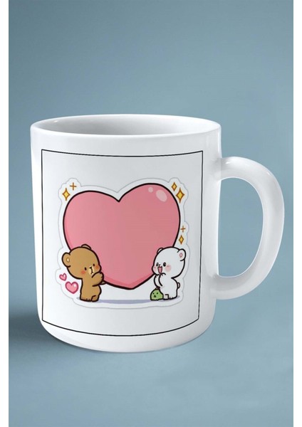 Sevgililer Günü Sevgili Kişiye Özel Baskılı Kupa Bardak Çift Taraflı Baskı Model 101