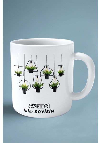 Avizeci Baskılı Kupa Bardak Çift Taraflı Baskı Kişiye Özel Model 7