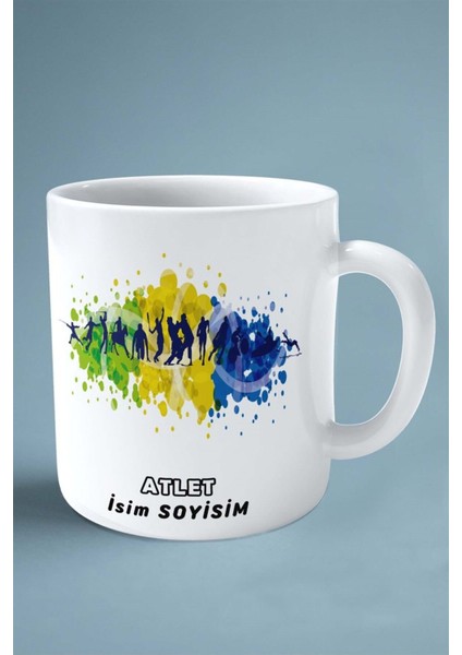 Atlet Baskılı Kupa Bardak Çift Taraflı Baskı Kişiye Özel Model 13